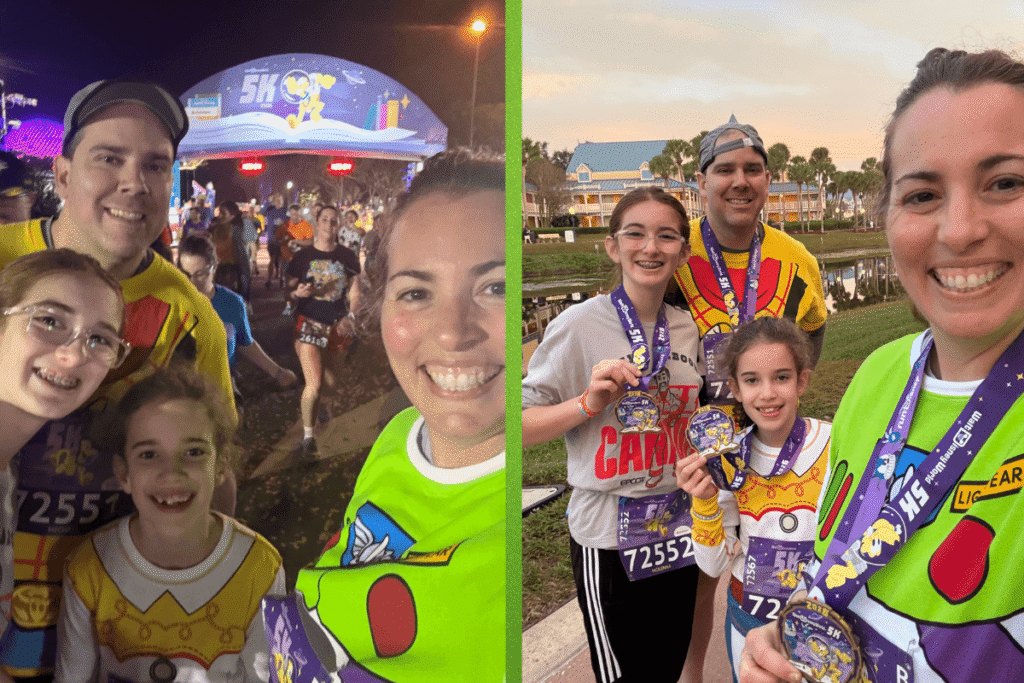 Finish line of 5k race