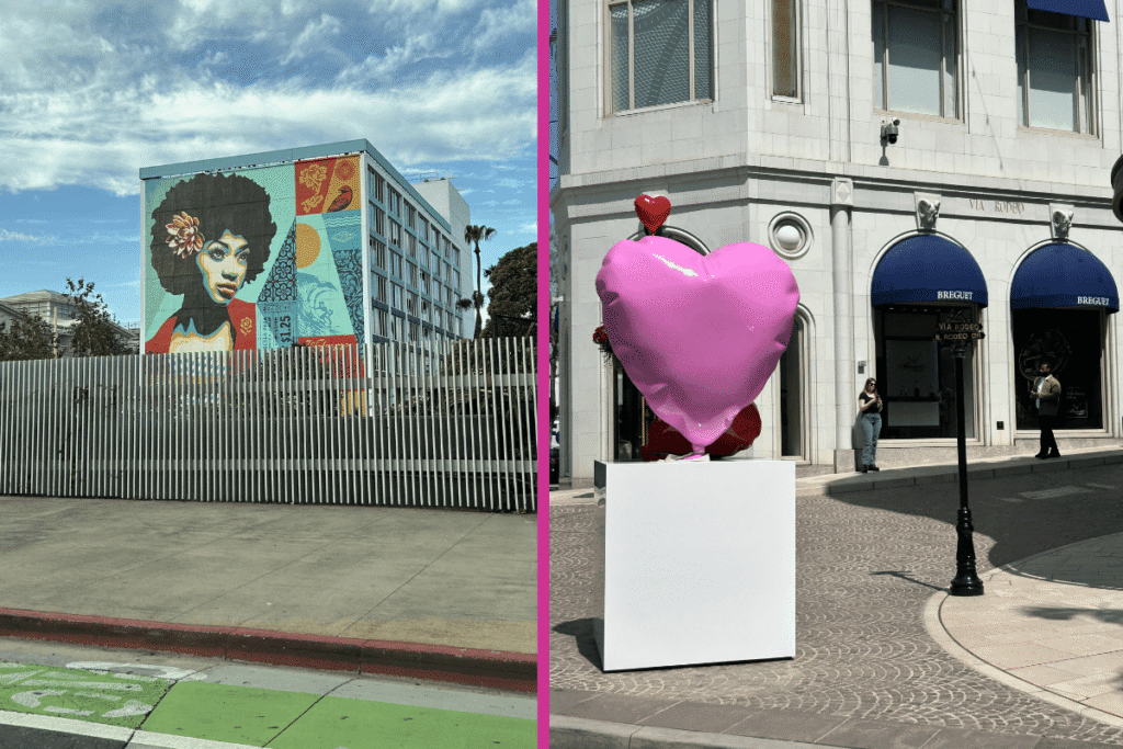 Outdoor mural and art installation