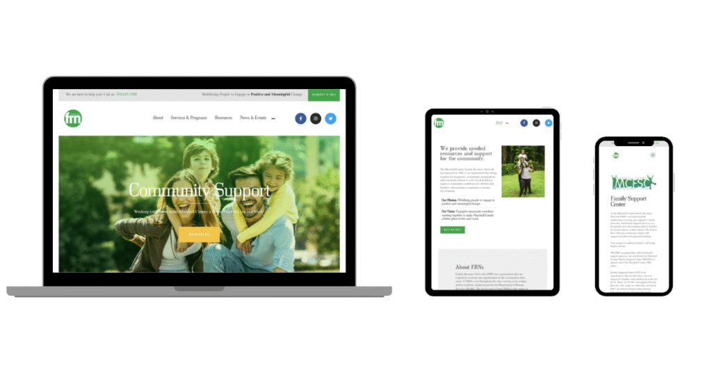 Marshall County FRN Responsive Screenshots