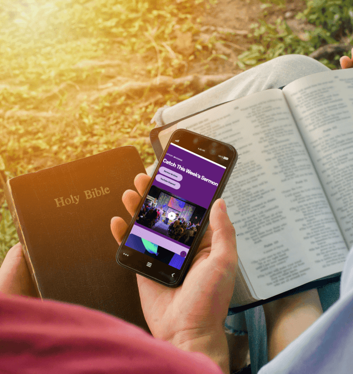 Relevant Worship Center 2 people looking at it on a phone