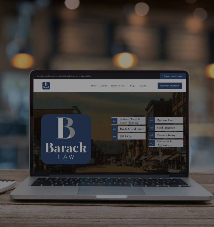 Barack law on a laptop